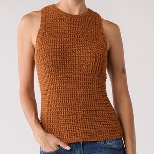 Madewell Knit Crochet Tank Top Burnt Orange (Size S)